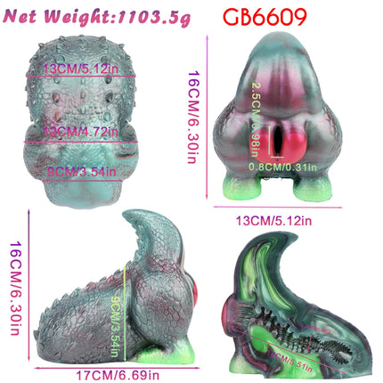 GEEBA Realistic Tiger-print Design Liquid Silicone Male Masturbator Cup Fantasy Animal Butt Pocket Pussy Men's Stroker Adult Toy