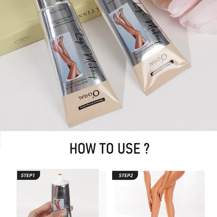OCHEAL 100ml Beauty Leg Cream Makeup Body Coverage Long-lasting Waterproof Concealer Skin Tone Wheat Tan Brown Liquid Foundation