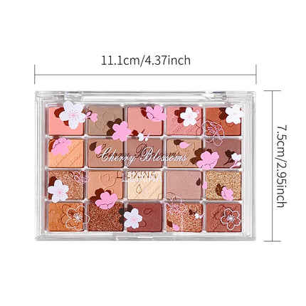 20-Color Eyeshadow Palette – Shimmer & Matte, Highly Pigmented, Blendable & Long-Lasting