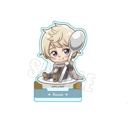Anime Hetalia Acrylic Stand France Chibi Figure Yummy Spoon Sign Plate Itabag Backpack Decor Desk Ornament Gift keychain