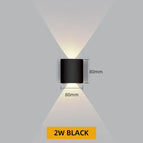 Black-2W / China Mainland / White light - 6000K|Waterproof IP65