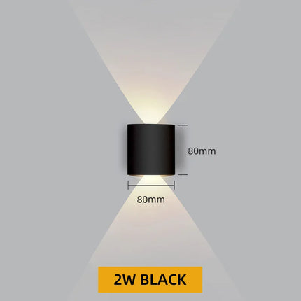 Aluminum LED Wall Lamp Waterproof IP65 interior wall light Up and Down Outdoor Garden Lights Bedroom Living Room Stairs Lighting