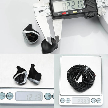 Softears VolumeS / Volume S 2DD +2BA Hybrid Drivers In-ear Monitor Earphones Two Tuning Modes 3.5mm+4.4mm Interchangeable Plugs