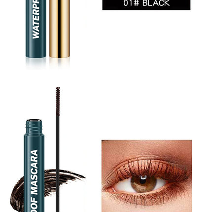 The Berg Honey Mascara is waterproof, long, curled, and the brush tip doesn't blend and dries quickly