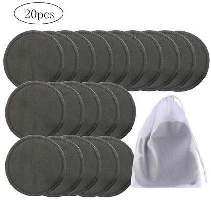 10/16/20Pcs Reusable Bamboo Cotton Make Up Remover Pads Washable Triple Layer Facial Skin Care Wipe Pads Cleaning Pad with Bag