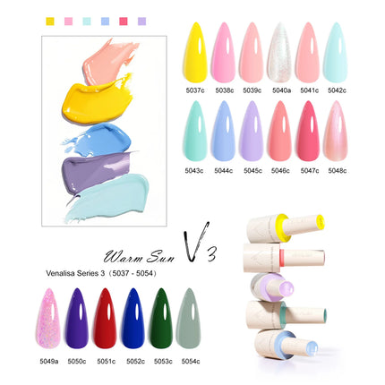 VENALISA 10ml Nail Gel Polish 108Colors HEMA/TPO Free UV LED SoakOff Long Lasting High Gloss Base TopCoat for Salon DIY Manicure