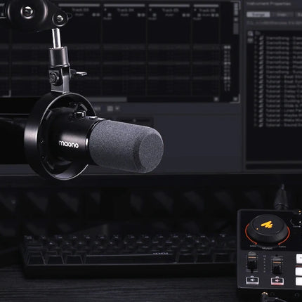 maono PD300X Dynamic Microphone XLR USB Podcast Recording Mic 192kHz24bit for Content Creation Home Audio Studio Noise Reduction