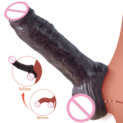 Sexy Adult Man Silicone Penis Sleeve Cock Ring Dildo Sex Toy For Man Dick Enlarger Extender Lock the Sperm Male Penis Training