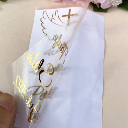 Zur Taufe alles Liebe German Custom Holy Baptism Decorations Gift Candle decorations Vinyl Decals Stickers ( Candle not included