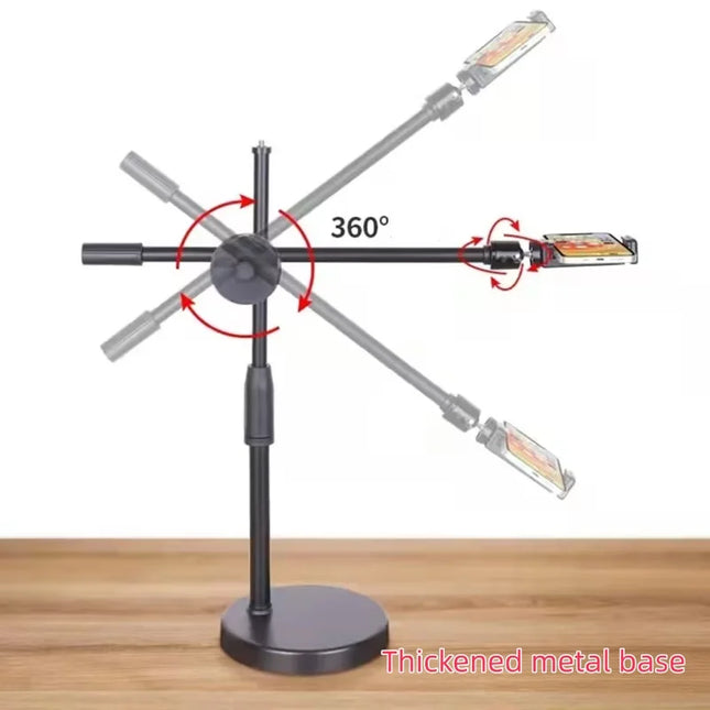 Overhead Tripod Table Tabletop Shooting Stand Tripods with Mobile Phone Holder Boom Arm for Smartphones Photography,Vlogging