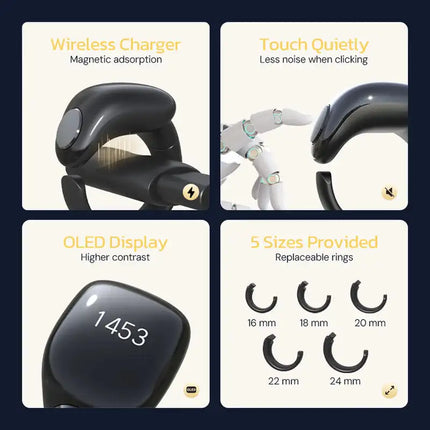 Weslamic new arrivals electronics itasbih ring black tasbeeh counter zikr smart ring electronics product hajj and umrah prayer
