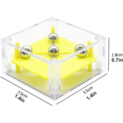 24Pcs for Kids Adults Enjoy Fun Balance IQ Mini Maze Game Cube Puzzle 3D Brain Maze Toy with Box Puzzles Party Favors
