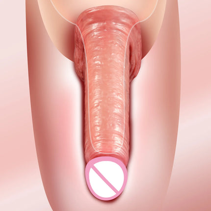 Soft Silicone Condom Enlargement Penis Sleeve Realistic Penis Extender Sex Toys for Men Sexual Tools Reusable Condom Cock Sleeve