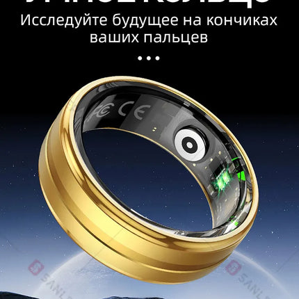 Ring for men women, pedometer, calorie counter, heart rate, sleep, oxygen and stress monitoring, compatible with Samsung,