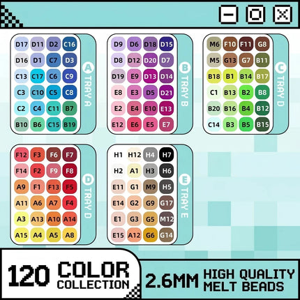 DIY 5mm Fuse Beads Perler Set 221 120 Colors 1000PCS/Color Iron Hama Beads For Kids Puzzles Pixel Art Construction Toys Children