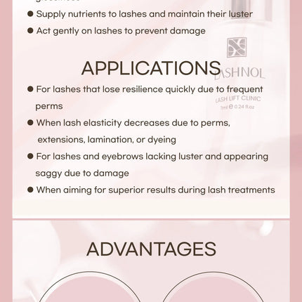 Lashnol Lash Lift Clinic 7ml Eyelash lifting step1.5 Eyelash tools