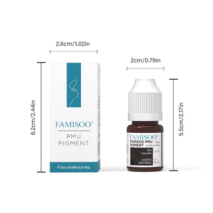 FAMISOO 5ml Tattoo Lip Tattoo Permanent Makeup Eyebrow Lip Liner Cosmetic Tattoo Color Pigment Supplement