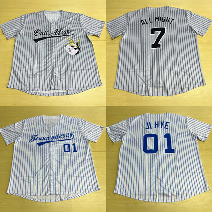 Men Baseball Jersey Women Baseball Jersey Custom Team Shirt Print Personal Name Number Stripe Hip Hop Sportswear Baseball T-shirt