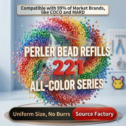 5mm Perler Fuse Beads Set 221 Colors 120 Colors 1000PCS Hama Beads DIY Ironing Puzzle Educational Toy Gift For Kids Children