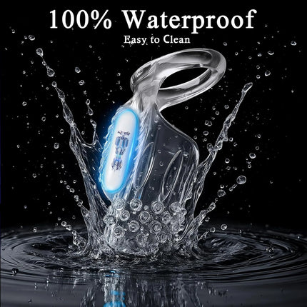 Penis CockRing Vibrator for Men Ejaculation Delay Penis Vibrating Sleeve G Spot Clit Stimulation Sex Toys for Couple Adult Games