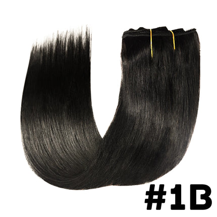 Straight Clip In Extensions Human Hair Brazilian Clip In Natural Black Color Clip Ins Remy Hair For Women Clip in Extension 120G