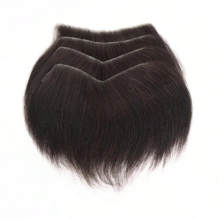 6 Inch Seamless Hairline Topper, Natural Look Replacement for Forehead Fringe & Hairline, Invisible Edge Adhesive Hair Extension