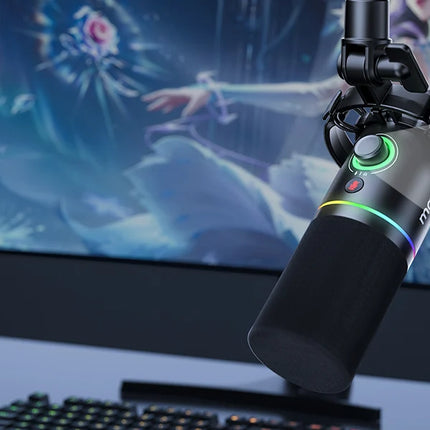 maono PD200X XLR/USB Dynamic Microphone for Gaming Recording Streaming Youtube Metal Mic with Software Tap-to-Mute Gain Knob