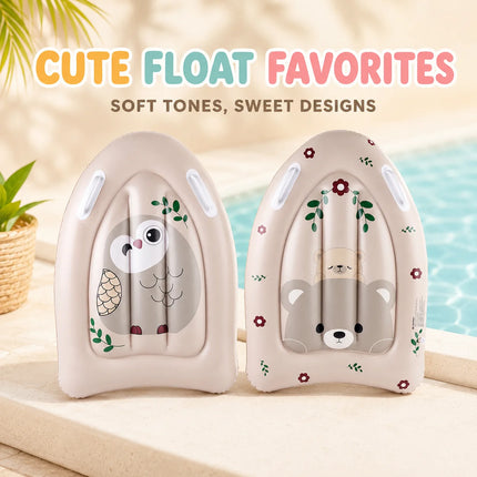 1PC Inflatable Portable Folding Surf Board with Safety Handles, Nordic Stripes Design for Shallow Water