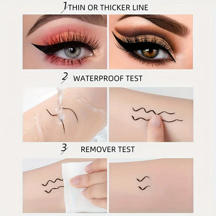 Waterproof Matte Liquid Eyeliner | Smoky Eye, Easy-to-Apply, Long-Lasting, Black