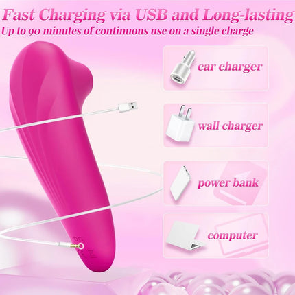 Powerful Oral Sucking Vibrator Female Blowjob Sucker Clitoris Vacuum Suction Nipple Massager Masturbator Adult Sex Toy for Women