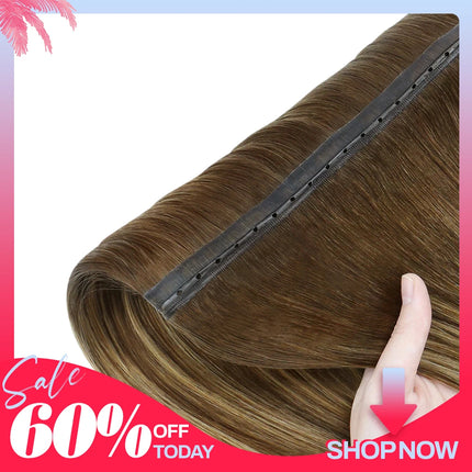 [New] Moresoo Butterfly Weft Hair Extensions Pu Hole Weft Hair Extension Add Volume Real Hair Invisible Double Sided Genius Weft