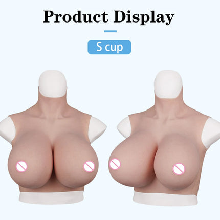 U-CHARMMORE New Process With Bloodshot Design Soft Silicone Breast Forms No-Oil Realistic Boobs For Transvestites
