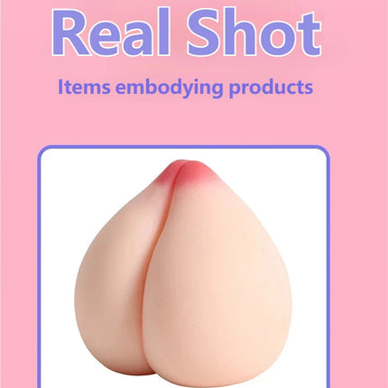 "Juicy Peach" Realistic Silicone Masturbator for Men – Squeezable Adult Sex Toy for Stress Relief