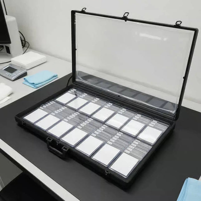 Card Display Case Lockable Large Capacity Trading Card Case for Collectors Travel Party Games Sports Card TCG PSA Jewelry