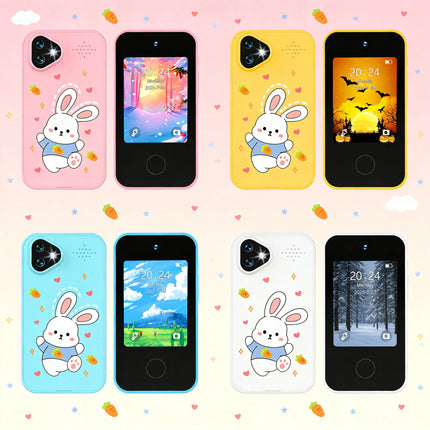 Kawaii Cartoon Kids Smart Toy Phone, Children's Camera, 2.8-Inch Touch Screen, HD Dual Camera, Photo Taking, Photography, Music