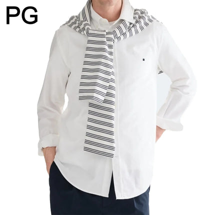 PG Men's button-down shirt  Pure color long style  Casual business formal shirt  Suitable for men's office and daily wear