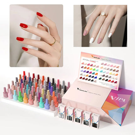 VENALISA VIP4 Nail Gel Polish 7.5ml HEMA Free Semi Permanent Nail Polish Super Texture Gel Varnish Long Lasting Tempered TopCoat