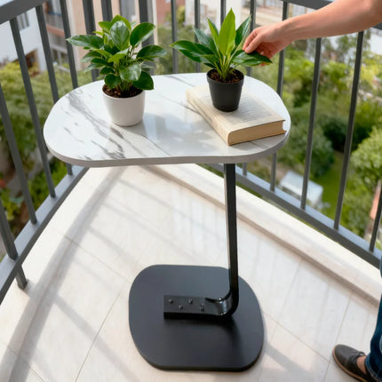 Side Table for Sofa Bed, Nordic U-Shaped Side Table with Tabloide, Small All-Purpose Side Table, Elegant and Modern