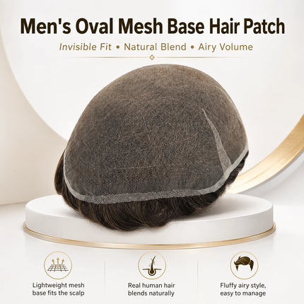 Beeos Full Swiss Lace Toupee Men Indian Human Hair Toupee Men Hair Replacement System Protesis Capilar Hombre Mens Toupee