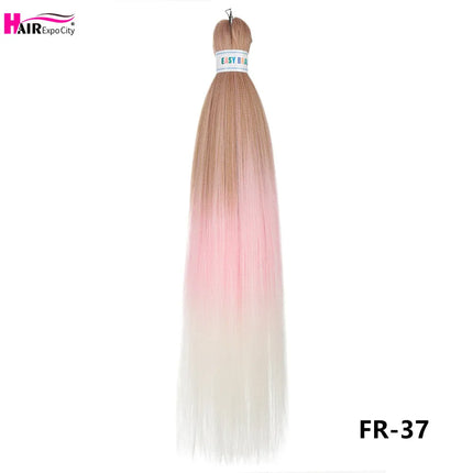 Easy Braids 26Inch Synthetic Jumbo Braids Hair Extensions Ombre Colorful Braiding Hair Pre Stretched Hair Expo City