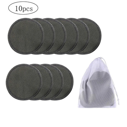 10/16/20Pcs Reusable Bamboo Cotton Make Up Remover Pads Washable Triple Layer Facial Skin Care Wipe Pads Cleaning Pad with Bag