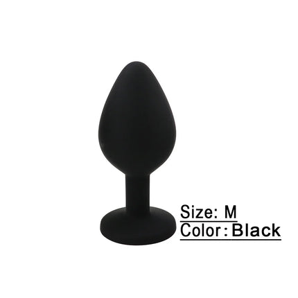 3 Size Silicone Butt Plug Anal Plug Prostate Massage Stimulator Anal Trainer for Adult Erotic Sex Toys for Women Men Gay Couples