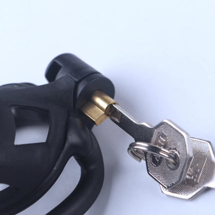 2025 new men's chastity lock black smooth SM erotic men's toy, Valentine's Day gift (purchased separately with chastity lock str