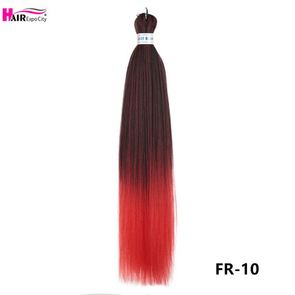 Easy Braids 26Inch Synthetic Jumbo Braids Hair Extensions Ombre Colorful Braiding Hair Pre Stretched Hair Expo City