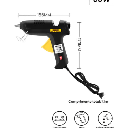 Hot Glue Gun Bivolt 40W Power Off Button 110V/220V - Neverdie Store