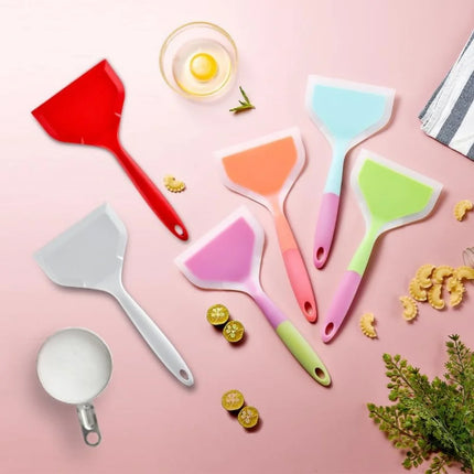 1 PC Silicone Cooking Spatula Kitchen Utensil Cooking Utensil Spatula Beef Meat Egg Kitchen Scraper Pizza Cooking Shovel
