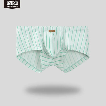 52025 Premium Striped Modal Boxers – Enhanced Large Support Pouch, Ultra-Smooth Ribbed Texture and Sculpted Comfortable Fit
