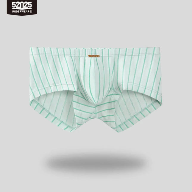 52025 Premium Striped Modal Boxers – Enhanced Large Support Pouch, Ultra-Smooth Ribbed Texture and Sculpted Comfortable Fit