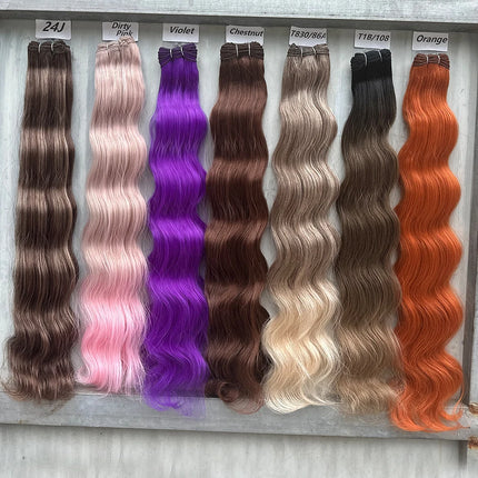 Magicae 30Inch 200g/Pc Chocolate Ombre Brown Orange Blond P27/613 Bio Body Wave Grey High Temperature Synthetic Hair Extension