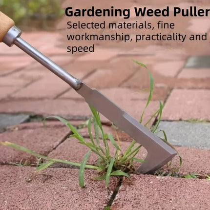 Stainless Steel Gap Weeding Tool L-Shaped Garden Weeder Hand Tool for Pavement Crack Weed Removal Yard Patio Driveway Lawn Care